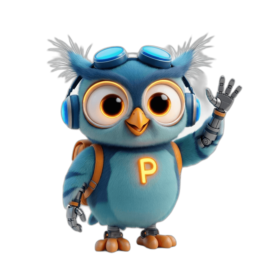 Lio — Plio Academy's AI learning companion, waving hello